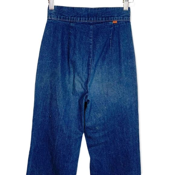 RARE Vintage 1970's Levi's Fashion Orange Tag Wide Leg Ultra Hi Rise Jeans - Picture 6 of 11